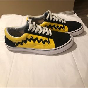 Vans X Peanuts Charlie Brown Good Grief Old Skool Skate Shoes Sneakers Mens 10
